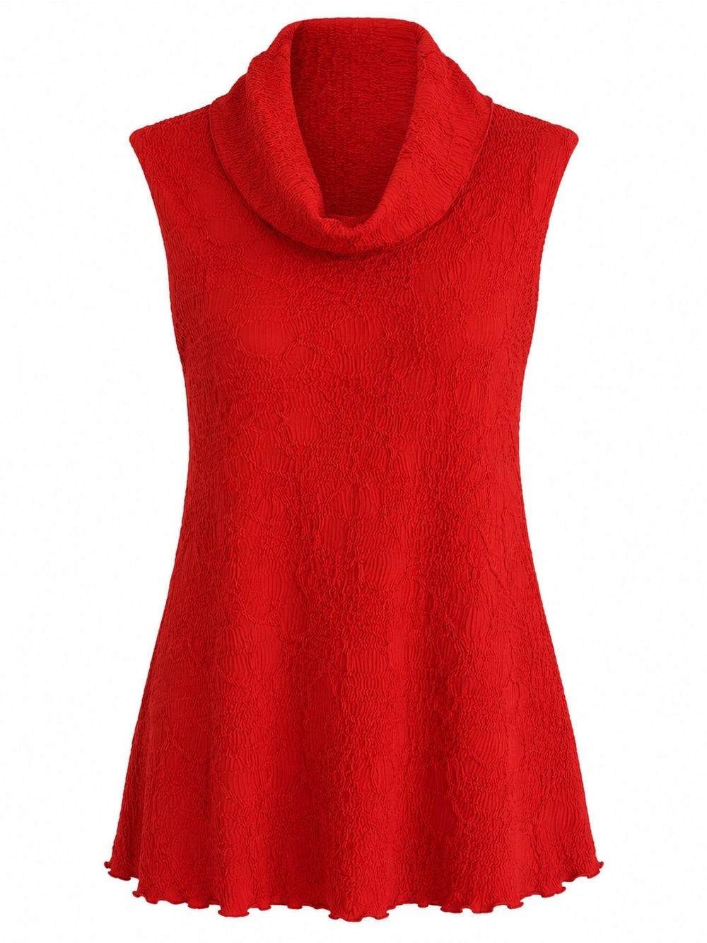 Joseph Ribkoff Orange Textured Cowl Neck Tunic Top Size 4